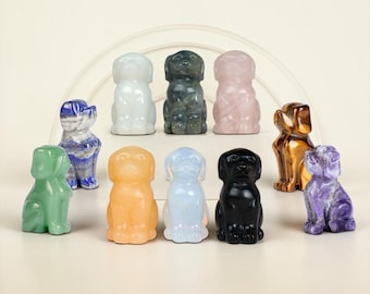 Estatuetas de cães de cristal