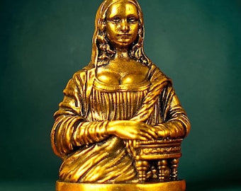 Brass Mini Mona Lisa Collectible Figurine