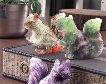 Crystal Squirrel Figurines