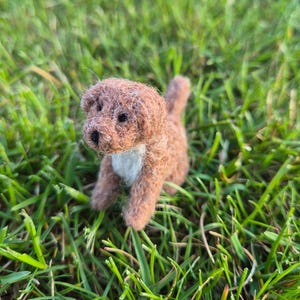 Miniature Felted Brown Dog – Handmade Wool Puppy – Needle Felted Tiny Dog – Cute Animal Figurine – Gift for Dog Lovers