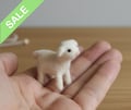 Felted Wool Lamb Miniature, Handmade Farm Animal Figurine, Cake Topper product logo