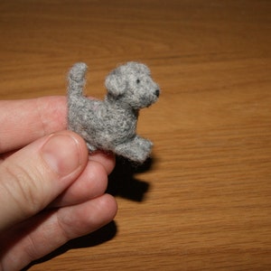 Tiny dog, felted dog, soft sculpture, miniature pet, dog miniature, puppy, felted puppy, natural toys, wool toys