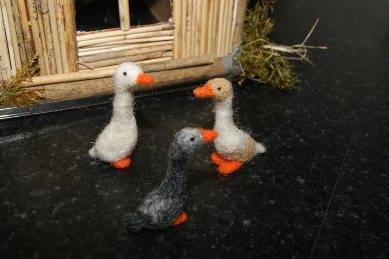 Needle Felted Duck, Natural Wool Miniature Farm Animal Toy - Etsy