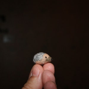 Felted hedgehog, super tiny, neddle felted hedgehog, felt toy, natural wool toy, felt miniature, wild animals miniatures