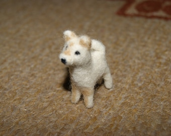 Felted dog, custom felted dog, dog miniature