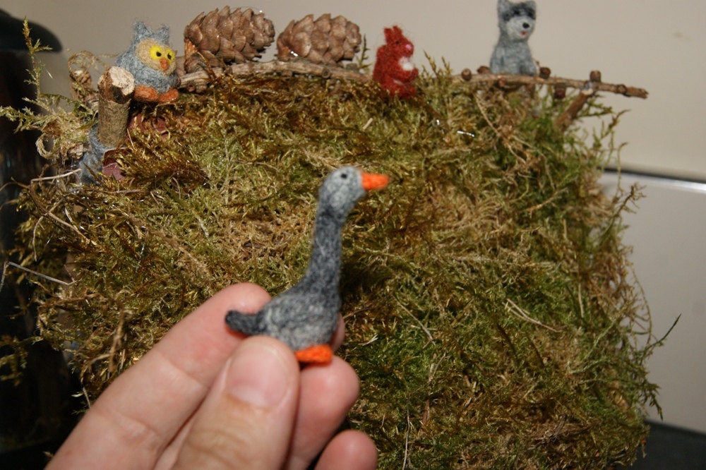 Needle Felted Duck, Natural Wool Miniature Farm Animal Toy - Etsy