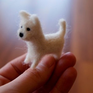 Tiny dog, felted dog, soft sculpture, miniature pet, dog miniature, puppy, felted puppy, natural toys, wool toys