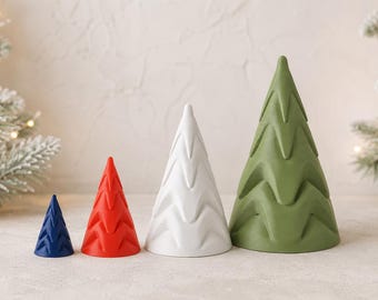 Scandinavian Chevron Christmas Tree, Minimalist Tabletop Holiday Centerpiece and Modern Shelf Decor