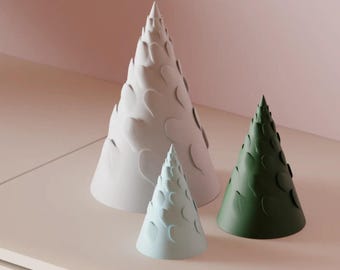 Minimalist Christmas Tree Ornament, Nordic Holiday Bauble and Modern Scandinavian Tree Decor