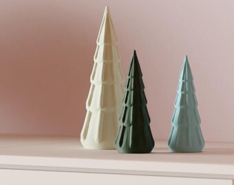 Faceted Christmas Tree, Minimalist Nordic Table Decor for Mantel, Shelf and Holiday Home