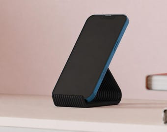 Minimalist Layered Phone Stand, Modern Smartphone Holder for Portrait and Landscape Viewing