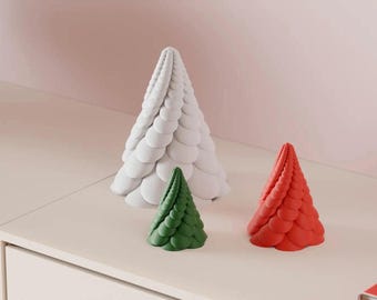 Modern Tabletop Christmas Tree, Minimalist Holiday Decor for Mantel, Shelf and Festive Centerpiece