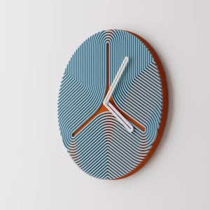 Tvåfärgad minimalistisk väggklocka, modern designklocka