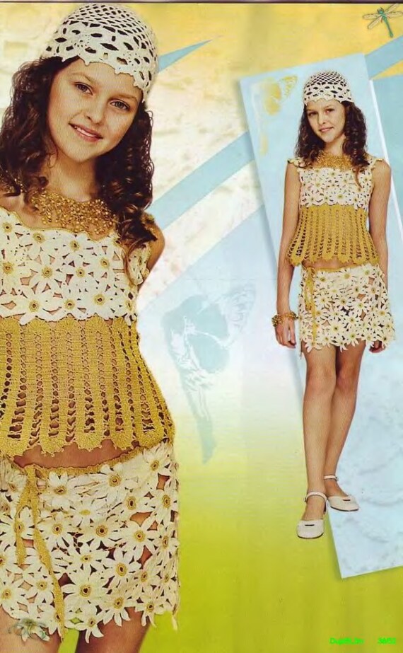 Items similar to Bruges LACE Doily Dress crochet patterns Book Top