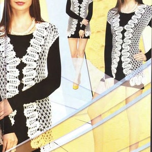 SALE Crochet Cardigan patterns women Duplet Bruges LACE SPECIAL issue 2 Magazine Book Shawls Top Cocktail Dress Poncho Cardigan image 3