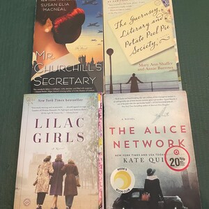 Lote de ficción histórica de la Segunda Guerra Mundial / Alice Network Lilac Girls Guernsey / Set para club de lectura