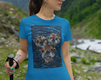 Cute Otter Shirt, Funny Animal Shirt, Wildlife Nature Lover Shirt, Otter Graphic Tee, Short Sleeve Aesthetic Shirt, Otter Lover Gift
