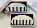 Custom Amber Hair Comb With Box, Personalized Name Amber Hair Comb, Marble Hair Comb, Wedding Bridesmaids Gift, Bridal Gift