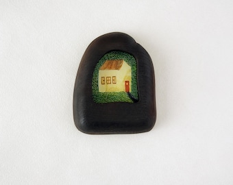 Handcrafted Black Cherry Wood Wall Hanging Picture Frame, House Design, Small Frame, Modern Decor