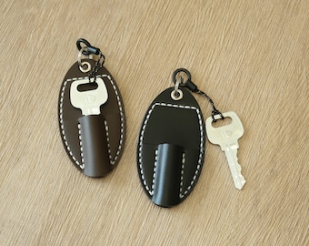 Handcrafted Top Grain Leather Key Holder, Genuine Leather Keys Organizer, Vintage Keyring Pouch