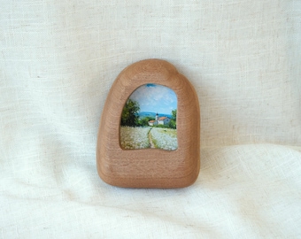 Handmade Solid Wood Wall Decor Picture Frame, House Design, Wooden Framed Wall Art