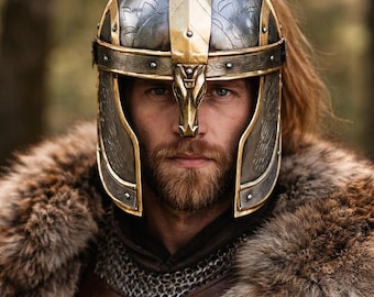 Medieval Roman Helmet with Plume | Steel Armor Helmet for LARP Reenactment | Viking Warrior Helmet Decor-Warrior Costume & Home Decor