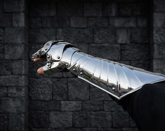 Handmade Steel Gloves – Knight Armor Hand Protection, Arm Gauntlet, LARP Costume Armor, Medieval Warrior