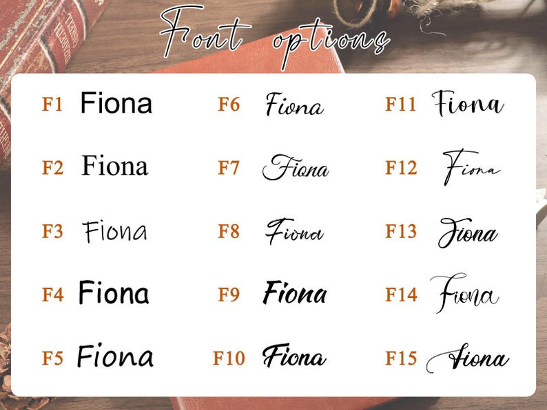 Feona Cursive Best Friend 50th Birthday Gift for Her, Birth Month Flower Notebook ...