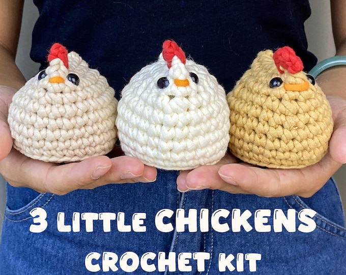 DIY Amigurumi Chicken Crochet Kit, Beginner Friendly, Easy Handmade Craft Project