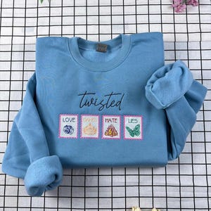 Twisted Hate Embroidered Sweatshirt, Ana Huang Inspired Hoodie, Booktok Merch for Romance Readers