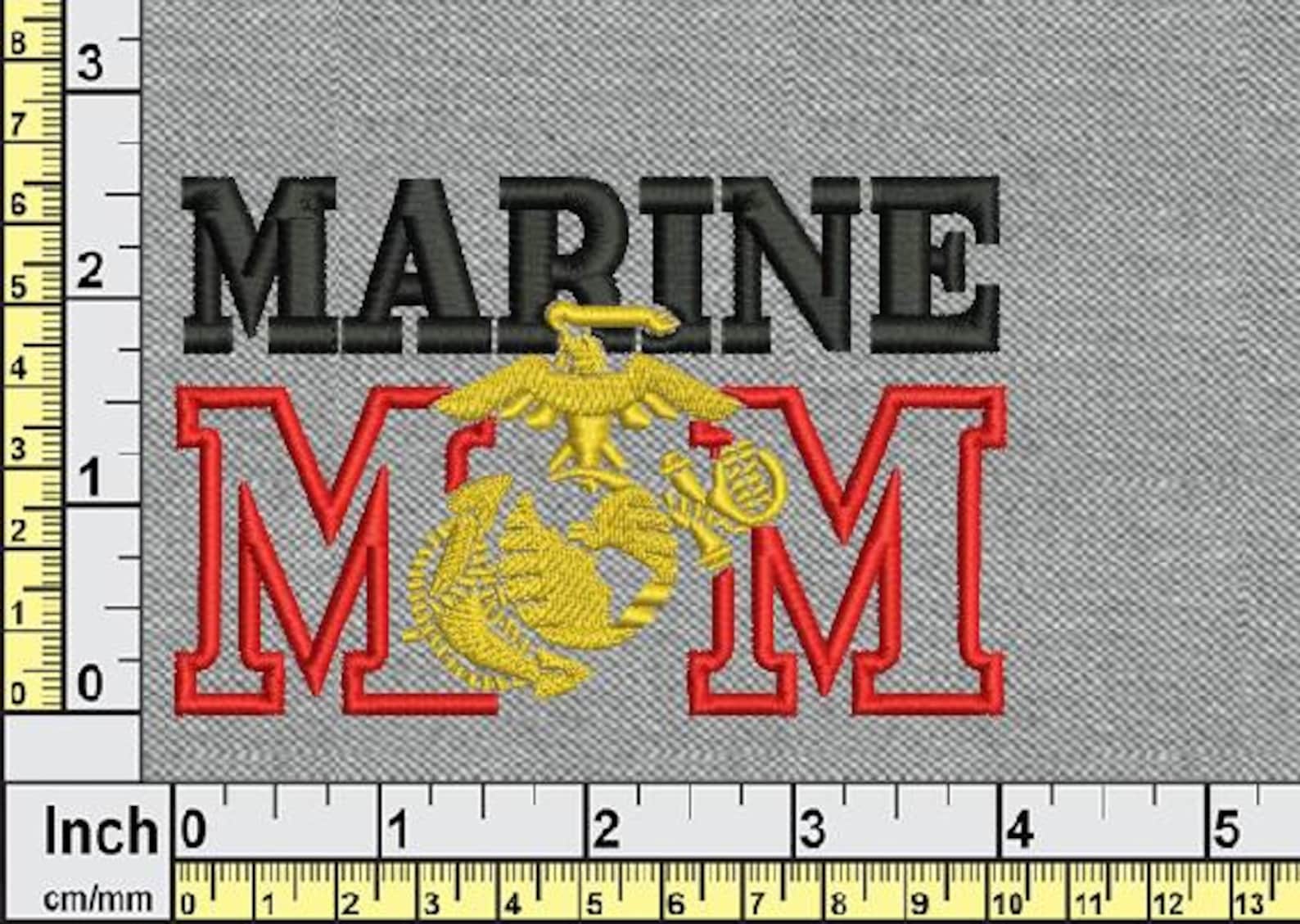 Ega File Marine Mom Embroidery Design - USMC EGA File for 4x4 Hoop - Etsy