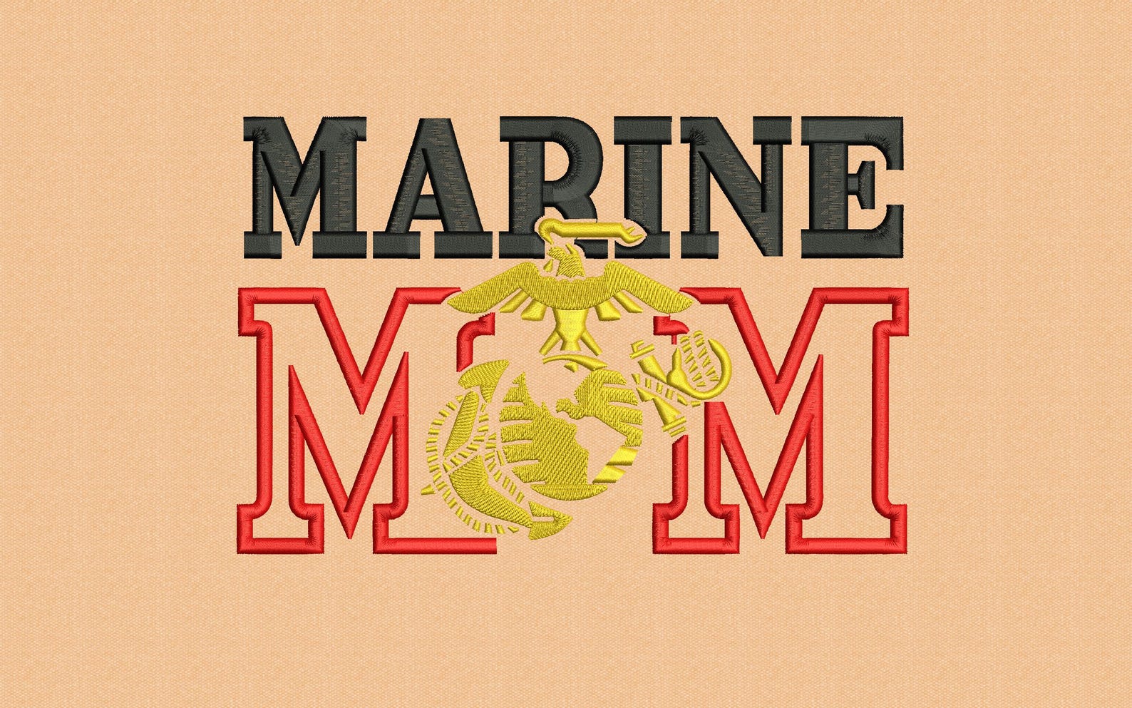 Ega File Marine Mom Embroidery Design - USMC EGA File for 4x4 Hoop - Etsy