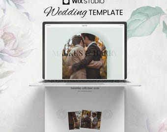 Wedding Website Template for Wix Studio | One Page RSVP & Wedding Details