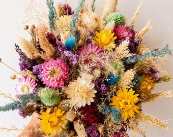 Arrangement met gedroogde bloemen | Scandinavische decoratiemand | Botanisch tafelstuk | Natuurlijke woondecoratie