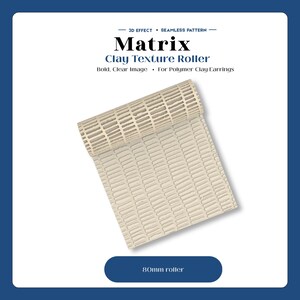 Matrix Geometric Clay Texture Roller | Polymer Clay Earring Supplies 80mm