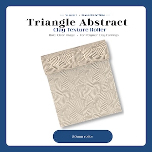 Triangular Abstract Clay Texture Roller | Boho Jewelry Making Tool