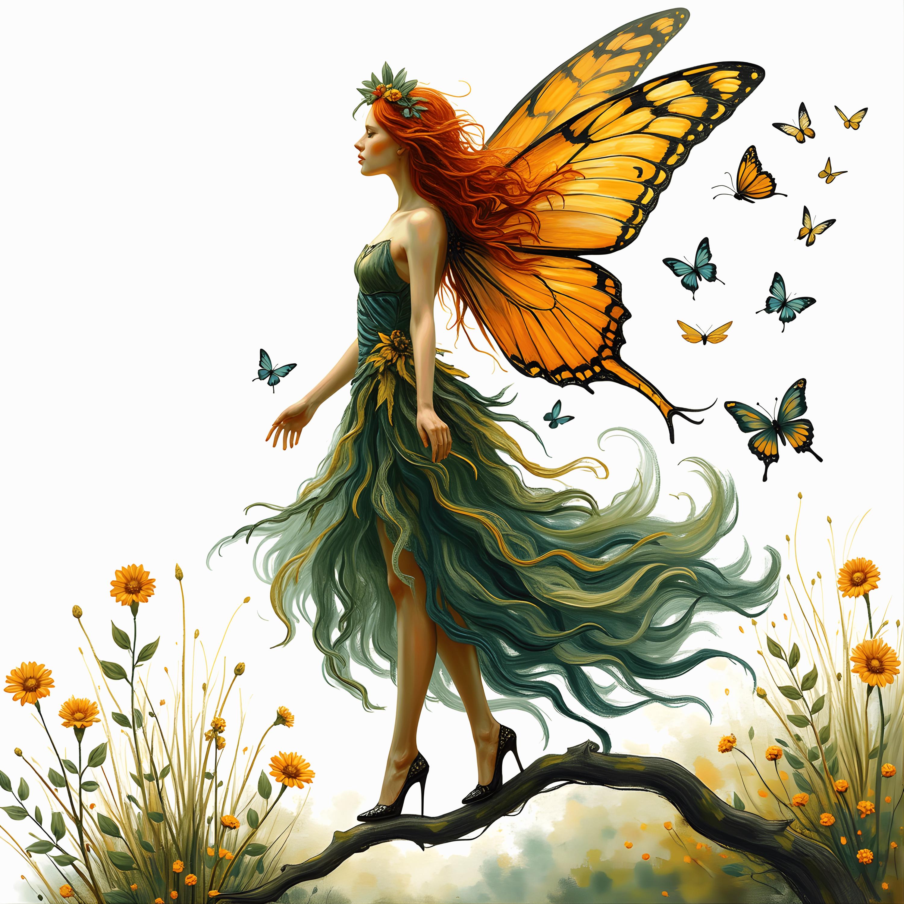 Watercolor Garden Fairy Clipart PNG Fantasy Floral Bundle for Junk ...