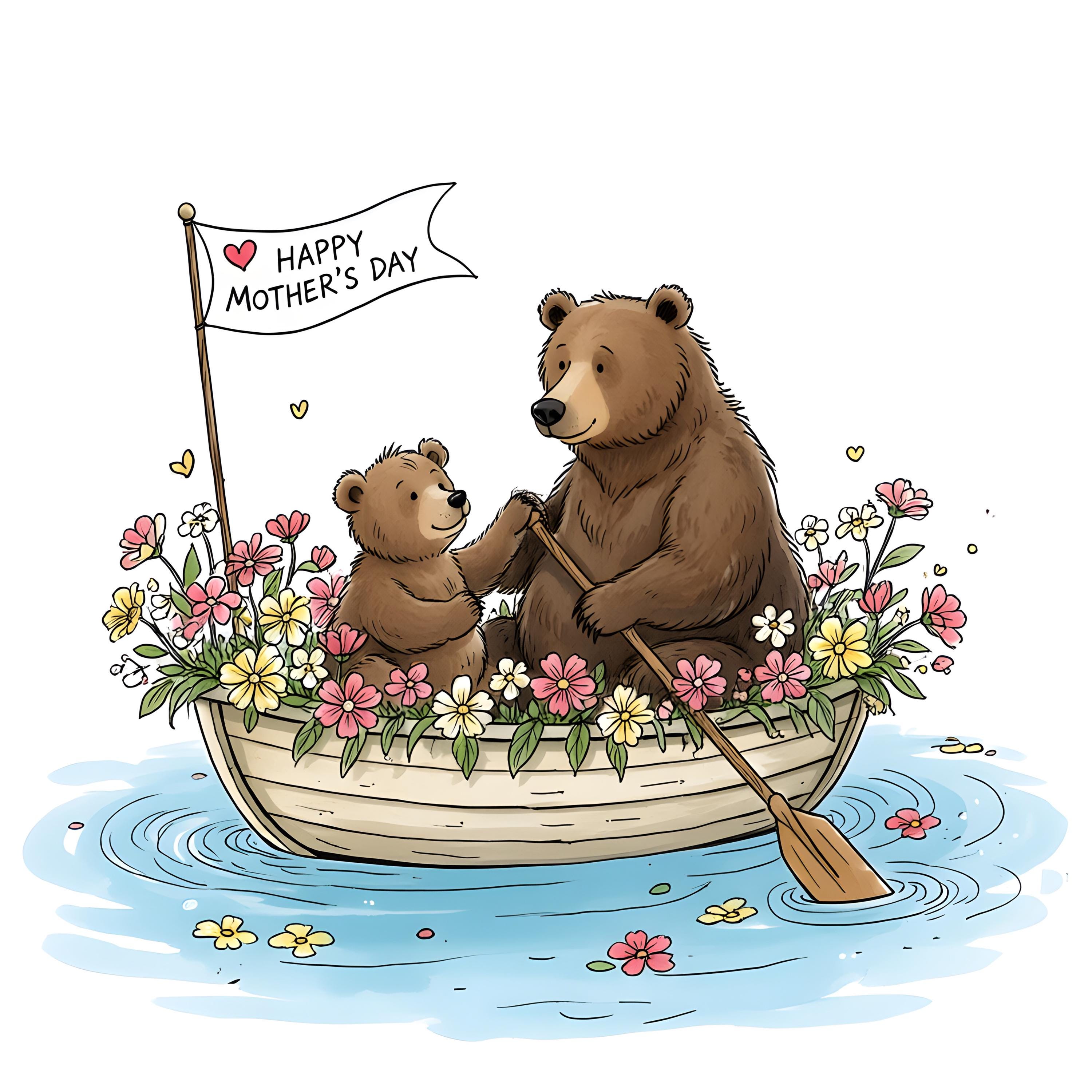 Mothers Day Bear Clipart Set 25 High-resolution Pngs | Digital ...