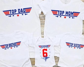 Fighter Jet Family Matching Shirts, Airplane Birthday Party Tees