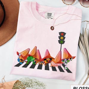 Retro Toy Story Crossing Shirt, Pixar Characters Tee, Woody Buzz Jessie Alien Shirt, Disney Family Trip Tee, Cartoon Vintage Toy Story Shirt image 1