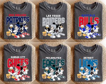 Custom Football Team Mickey Friends Shirt, Disney Football Game Day Sweatshirt, Family Matching Football Fan Shirt, Personalized Team Tee
