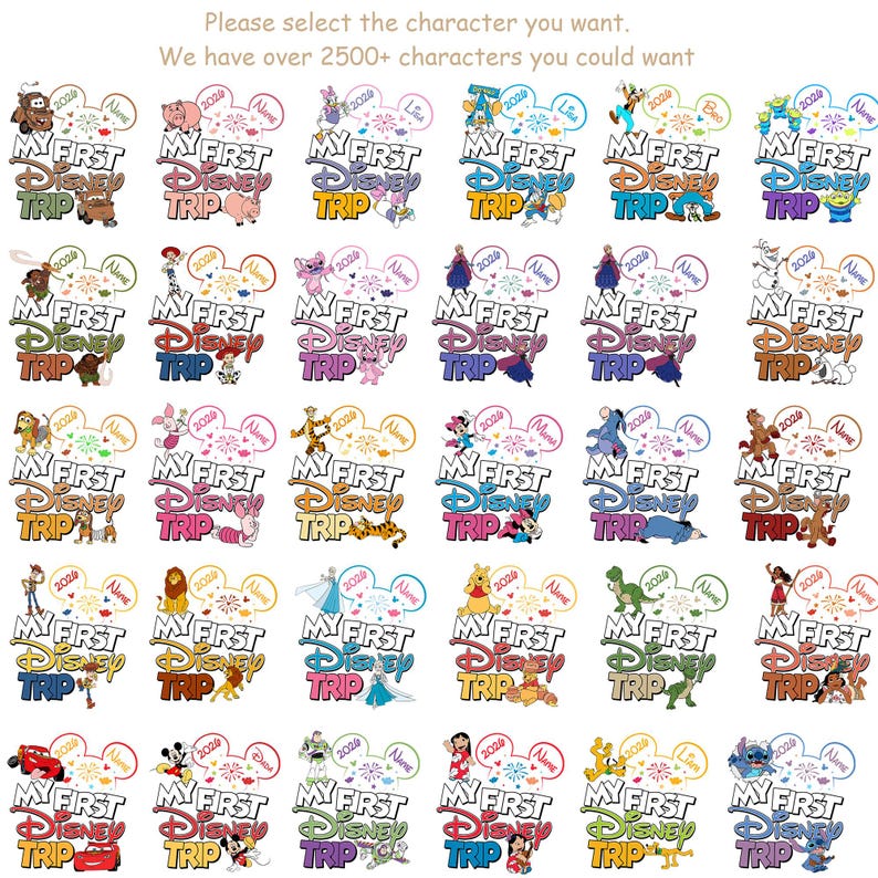 My First Disney Trip Shirt, Matching Disney Tees, Disney Vacation Family Shirts, Disney Kids Tee, Disneyland Shirts, Disneyworld 1st Trip image 3