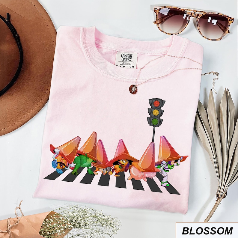 Retro Toy Story Crossing Shirt, Pixar Characters Tee, Woody Buzz Jessie Alien Shirt, Disney Family Trip Tee, Cartoon Vintage Toy Story Shirt image 1