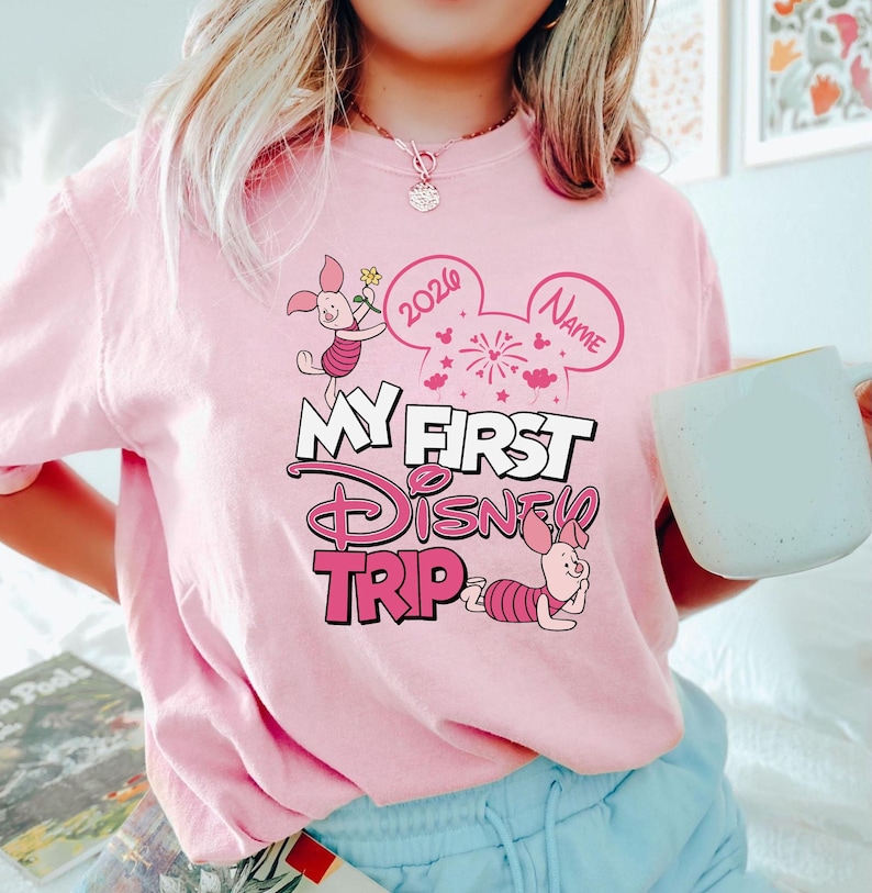 My First Disney Trip Shirt, Matching Disney Tees, Disney Vacation Family Shirts, Disney Kids Tee, Disneyland Shirts, Disneyworld 1st Trip image 7