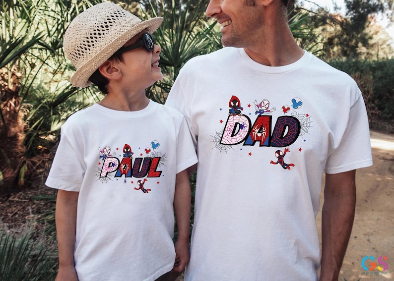 Camiseta de cumpleaños de Spidey y sus increíbles amigos, camiseta de cumpleaños de Marvel Spidey para niño, camiseta de cumpleaños infantil de Ghost Spider, camiseta a juego para la familia de superhéroes imagen 1