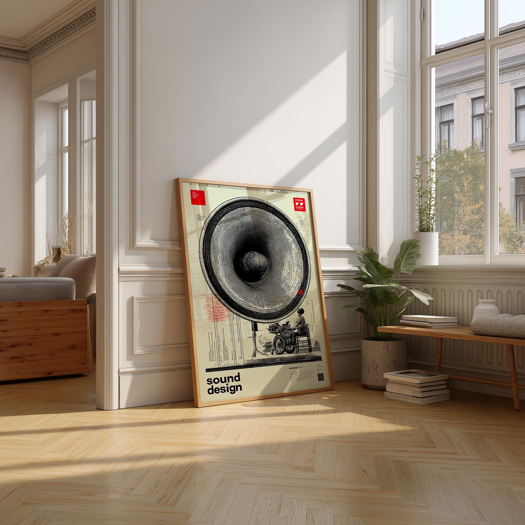 Vintage Speaker Poster, Retro Sound Design Wall Art (unframed) - Etsy