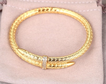 John Hardy Gold Bracelet, Vintage 5mm 18K Gold Bracelet, JH Classics Cuff Bracelet, unique diamond Bangles, Bracelet Gifts for her
