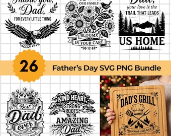 Fathers Day Laser Engraving Files for Dad, Cutting Board SVG PNG Bundle, Charcuterie Board Design, Gift for Papa, Glowforge File