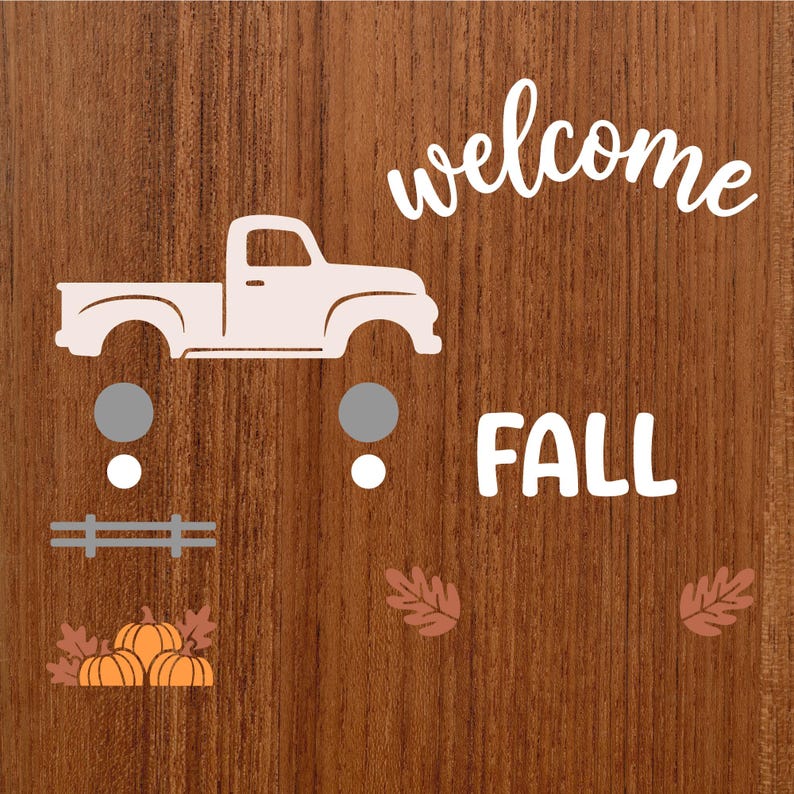 Design Letter R. Wood Welcome Fall Truck SVG, Pumpkin Farmhouse Door Hanger, Round Sign Laser ...