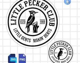 Little Pecker Club SVG PNG Laser Engraving File | Leather Hat Patch Designs | Funny Trendy Shirt Prank Gag Gifts | Vector Logo Cut Files